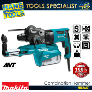 Makita HR2651 Combination Hammer 2.4J, 1.77ft.lbs 800W