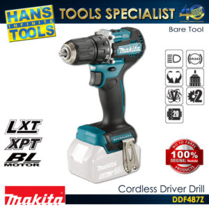 Makita DDF487Z Cordless Driver Drill (Brushless) 13mm (1/2") 40Nm (350 in-lbs) 18V LXT (Bare Tool only)
