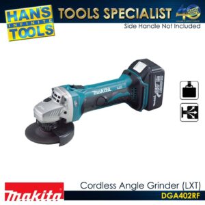 Makita DGA402RF Cordless Angle Grinder 100mm (1/4") Slide Switch Lock-on LXT 18V [Kit Set]