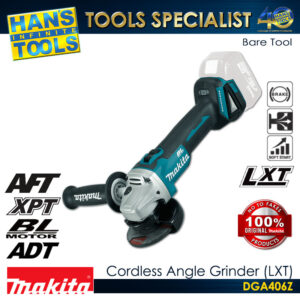 Makita DGA406Z Cordless Angle Grinder (Brushless) 100mm (4") 18V LXT (Bare Tool only)