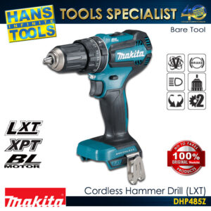 Makita DHP485Z Cordless Hammer Drill (Brushless) 13mm (1/2") 50Nm 18V LXT (Bare Tool only)
