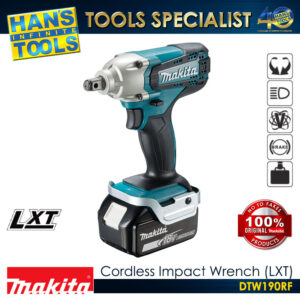 Makita DTW190RF Cordless Impact Wrench 12.7mm (1/2") 190Nm LXT 18V [Kit Set]