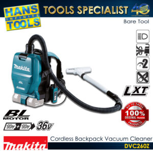 Makita DVC260Z Cordless Brushless HEPA Backpack Vacuum Cleaner 2.0L LXT 18V x2 (36V) [Bare Tool only]