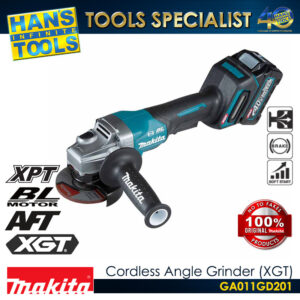 Makita GA011GD201 Cordless Angle Grinder (Brushless) Paddle Switch XGT 40Vmax 100mm (4") [Kit Set]
