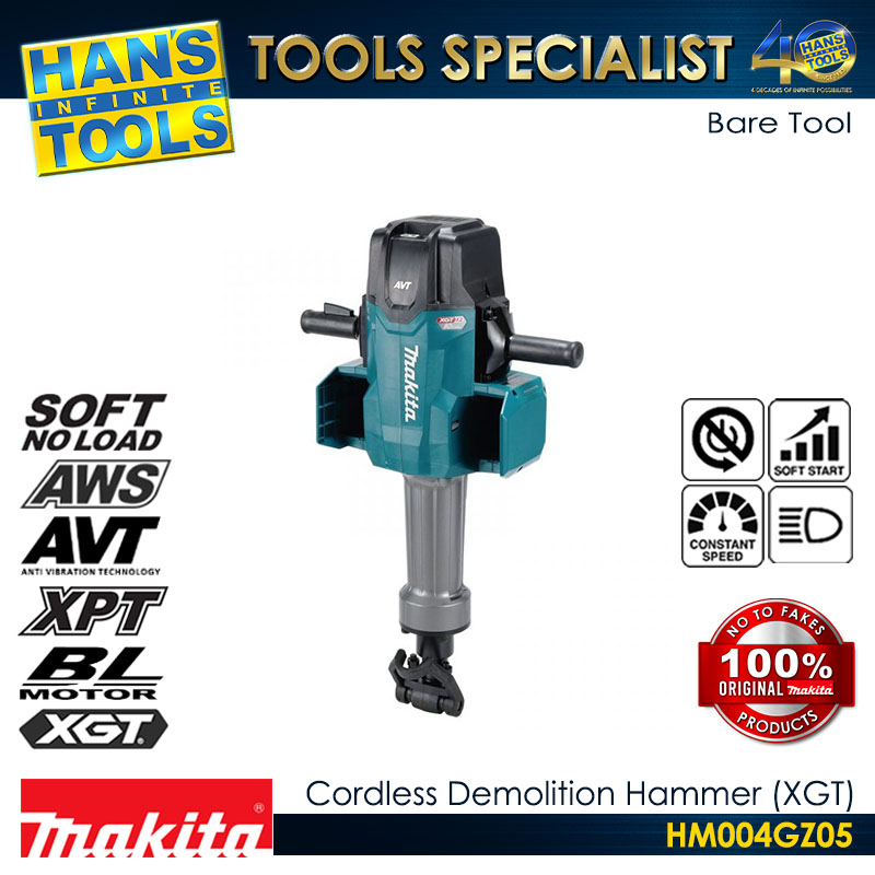 Makita HM004GZ05 Cordless Demolition Hammer (Brushless) 28.6mm HEX 72.8j XGT 40V x2 (80V)(Bare Tool)