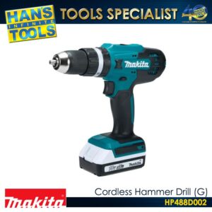 Makita HP488D002 Cordless Hammer Drive Drill 13mm (1/2") G-Battery LXT 18V [Kit Set]