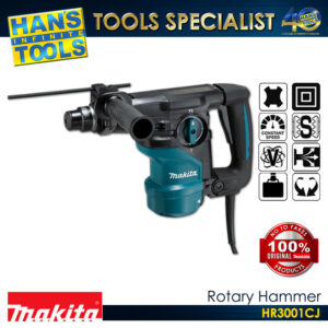 Makita HR3001CJ Rotary Hammer 3.9J, 30mm (1-3/16") 1050W