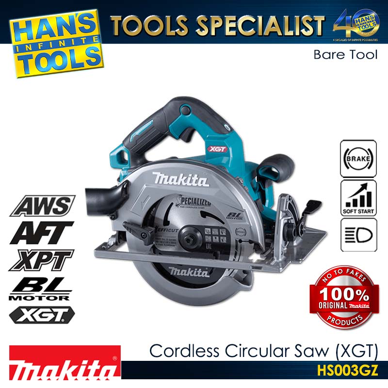 Makita HS003GZ Cordless Circular Saw (Brushless) 185mm (7-1/4") XGT 40Vmax (Bare Tool)