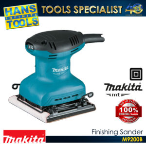 Makita M9200B Finishing Sander w/ 6pcs OPK Sanding Papers 112 x 102mm (4-3/8 ” x 4″) (180W)