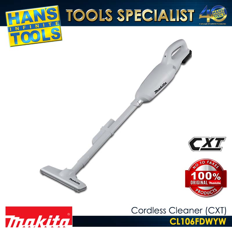 Makita CL106FDWYW Cordless Cleaner 1.3m³/min, 3.1KPa 600ml CXT 12V [Kit Set]