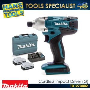 Makita TD127D002 Cordless Impact Driver 140Nm G-Battery [Kit Set]