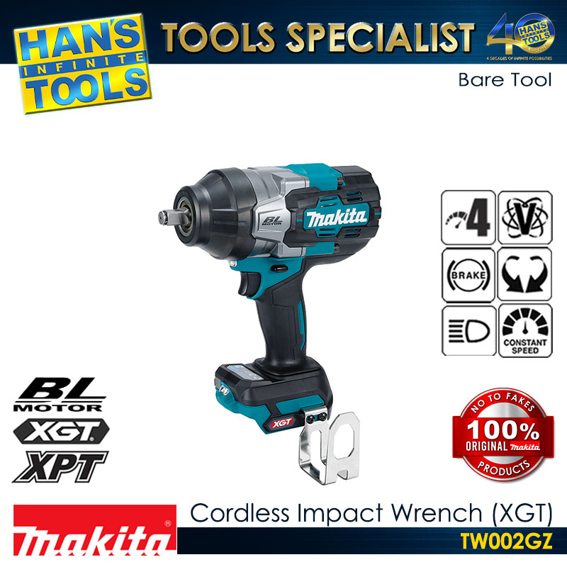 Makita TW002GZ Cordless Impact Wrench 12.7mm (1/2") 1700Nm (1250ft.lbs) XGT 40Vmax (Bare Tool)
