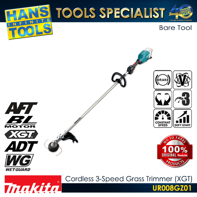 Makita UR008GZ01 Cordless 3-Speed Grass Trimmer Loop Handle 430mm (17") XGT 40Vmax (Bare Tool)