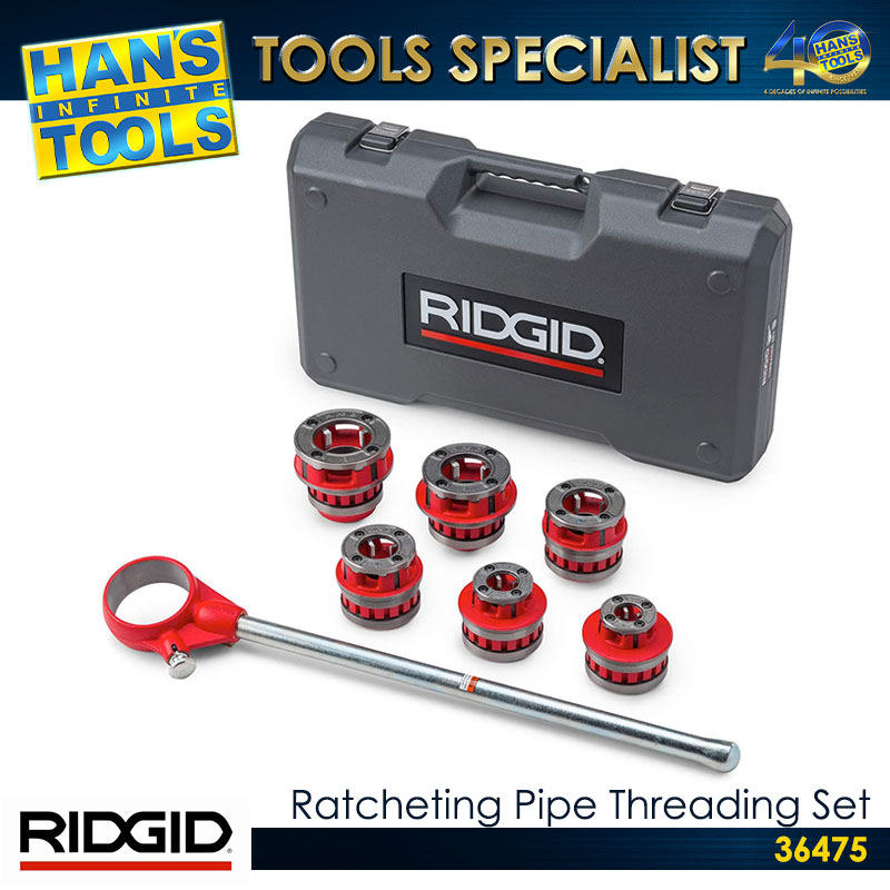 Ridgid 36475 Pipe Threader Set (12R) 1/2-2"