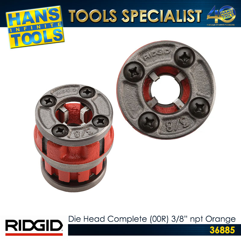 Ridgid No. 00-R Die Head complete with Alloy Dies