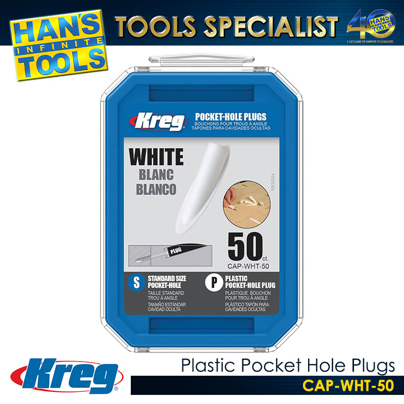 Kreg CAP-WHT-50  Pocket Hole plugs [50pcs/Pack]