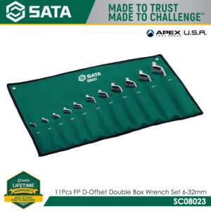 SATA SC08023 11pcs. FP D-Offset Double Box Wrench Set 6-32mm