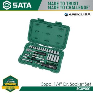 SATA SC09001 36pc 1/4" Dr. Socket Set