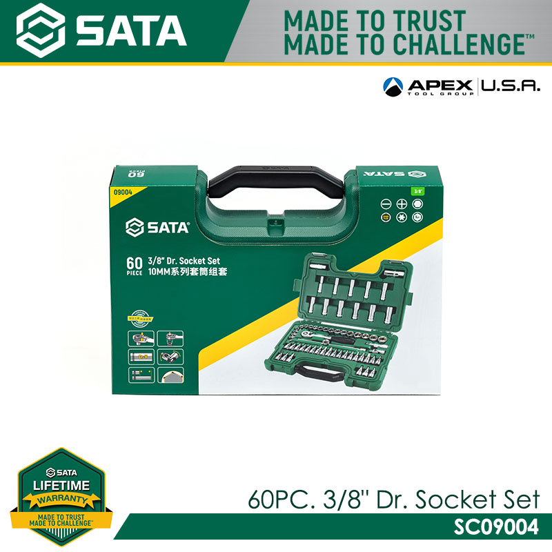 SATA SC09004 60Pc. 3/8" Dr. Socket Set - Image 2