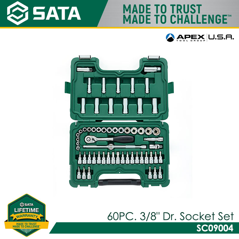 SATA SC09004 60Pc. 3/8" Dr. Socket Set - Image 3