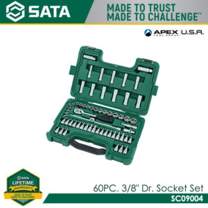 SATA SC09004 60Pc. 3/8" Dr. Socket Set