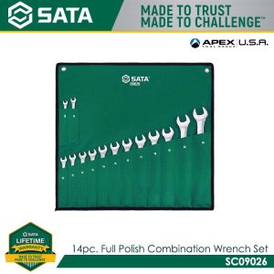 SATA SC09026 14pc. Full Polish Combination Wrench Set