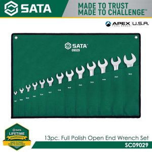 SATA SC09029 13pc. Full Polish Open End Wrench Set