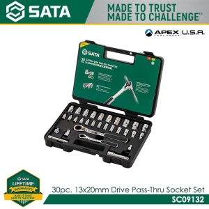 SATA SC09132 Socket Set 30Pc. 13x20mm Drive Pass-Thru