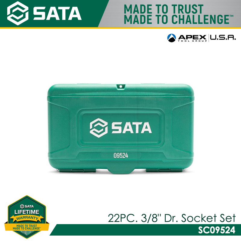 SATA SC09524 22pc. 3/8" Dr. Socket Set - Image 2