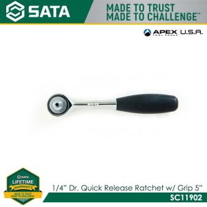 SATA SC11902 1/4" Dr. Quick Release Ratchet 5"
