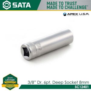 SATA 3/8″ Dr. 6pt. Deep Socket