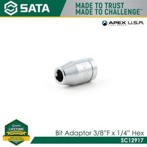 SATA SC12917 BIT Adaptor, 3/8"F x 1/4" Hex