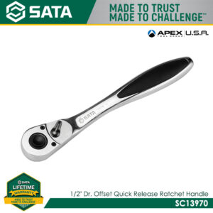 SATA SC13970 1/2" Dr. Offset Quick Release Ratchet Handle