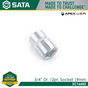 SATA 3/4" Dr. 12pt. Socket