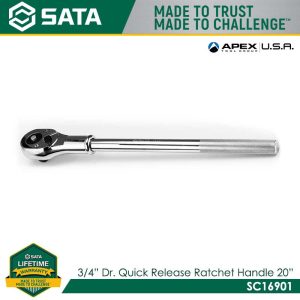 SATA SC16901 3/4" Dr. Quick Release Ratchet Handle 20"