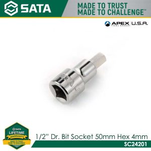 SATA 1/2" Dr. Bit Socket 50mm Hex