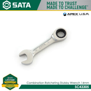 SATA Combination Ratcheting Stubby Wrench