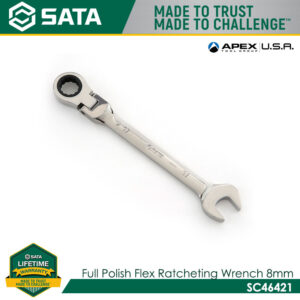 SATA Full Polish Flex Ratcheting Wrench