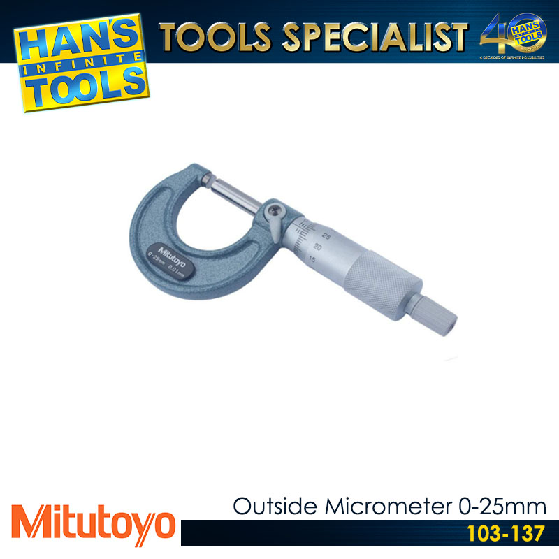 Mitutoyo Outside Micrometer 0-25mm [103-137]
