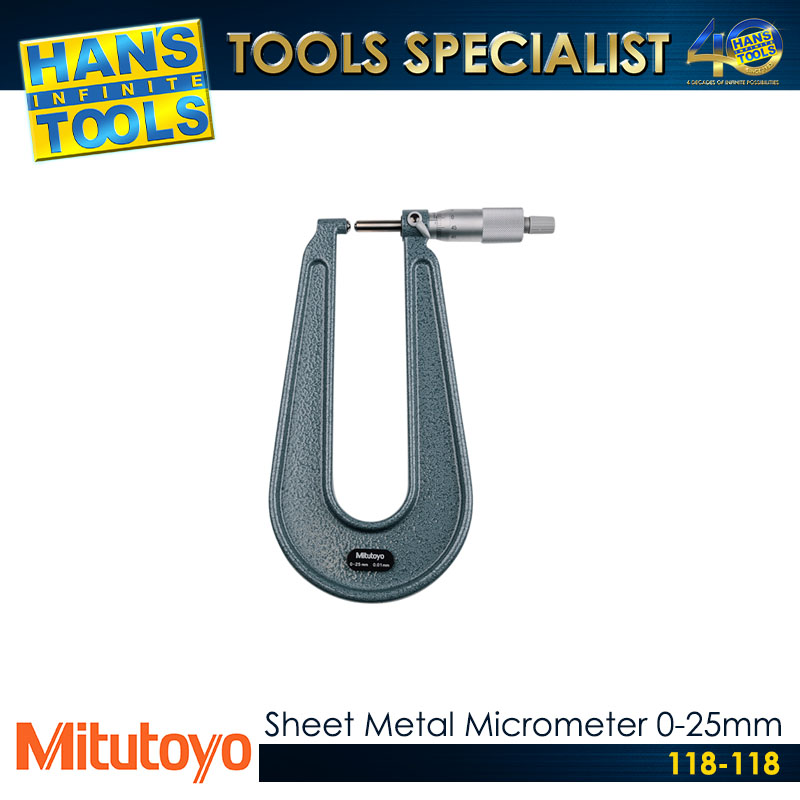 Mitutoyo Sheet Metal Micrometer 0-25mm [118-118]