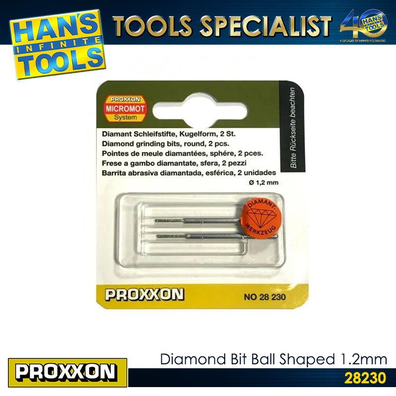 Proxxon Diamond Bit ball shaped 1.2mm [28230]