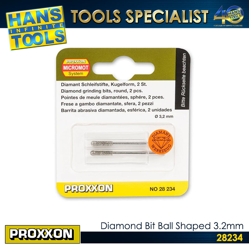 Proxxon Diamond Bit ball shaped 3.2mm [28234]