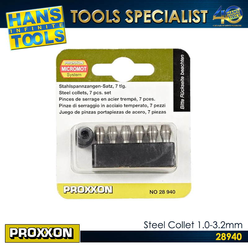 Proxxon Steel Collet 1.0-3.2mm [28940]