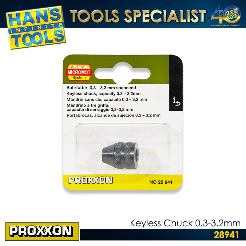 Proxxon Keyless Chuck 0.30-3.2mm [28941]
