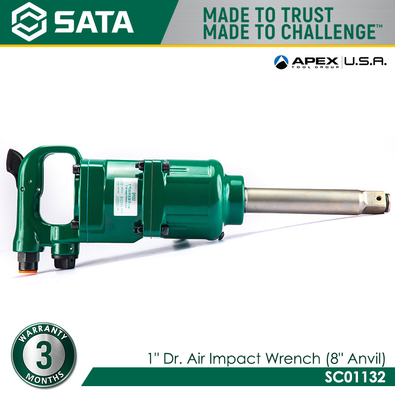 SATA SC01132 1" Dr. Air Impact Wrench (8" Anvil) - Image 2