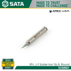 SATA SC02021 5Pc. L-F Solder Iron Tip B, Round