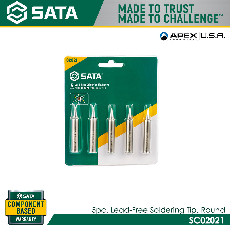 SATA SC02021 5pc Lead-Free Soldering Tip Set (for 02002A Lead-Free Soldering Station)