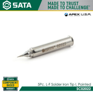 SATA SC02022 5Pc. L-F Solder Iron Tip I, Pointed