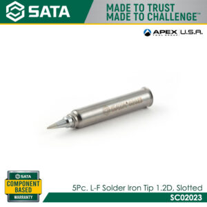 SATA 5Pc. L-F Solder Iron Tip, Slotted