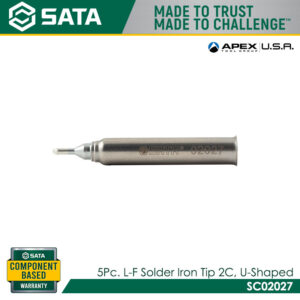 SATA SC02027 5Pc. L-F Solder Iron Tip, 2C, U-Shaped